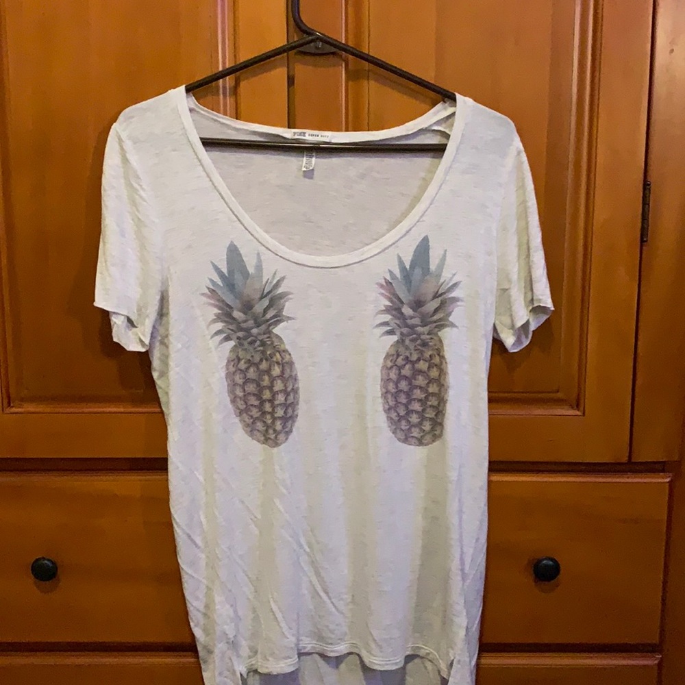 Pink brand pineapple tee